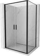 Mexen Exo-B Duo hinged shower cabin 70 x 80 cm, transparent, black - 814-070-080-70-00