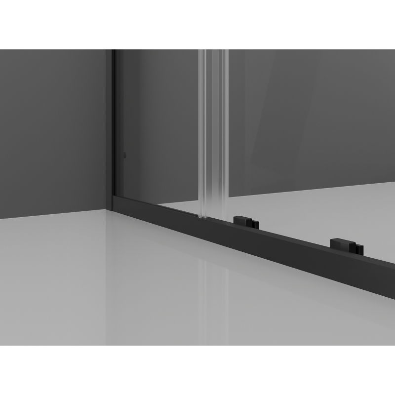 Mexen Exo sliding shower enclosure 135 x 80 cm, transparent, black - 8151-135-080-70-00