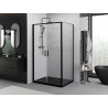 Mexen Exo-B Duo swing shower cabin 100 x 80 cm, transparent, black - 814-100-080-70-00