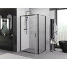 Mexen Exo-B Duo swing shower cabin 100 x 80 cm, transparent, black - 814-100-080-70-00