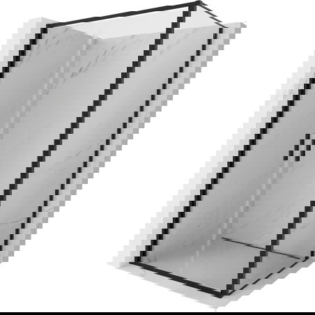 Mexen Exo shower enclosure hinged 70 x 85 cm, transparent, black - 814-070-085-70-00