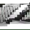 Mexen Exo shower enclosure hinged 70 x 85 cm, transparent, black - 814-070-085-70-00