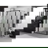 Mexen Exo Hinged Shower Enclosure 70 x 90 cm, Transparent, Black - 814-070-090-70-00