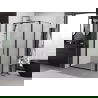 Mexen Exo Hinged Shower Enclosure 70 x 90 cm, Transparent, Black - 814-070-090-70-00