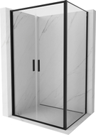 Mexen Exo-B Duo pivot shower enclosure 70 x 90 cm, transparent, black - 814-070-090-70-00