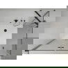Mexen Lima folding shower cubicle 90 x 80 cm, Transparent, Black + shower tray Flat, White - 856-090-080-70-00-4010B