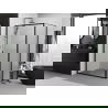Mexen Exo sliding shower cabin 140 x 85 cm, transparent, black - 8151-140-085-70-00