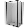 Mexen Exo 160 x 85 cm Sliding Shower Enclosure, Transparent, Black - 8151-160-085-70-00