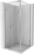 Mexen Exo-BR Duo pivot shower cabin 70 x 70 cm, transparent, chrome - 8182-070-070-01-00