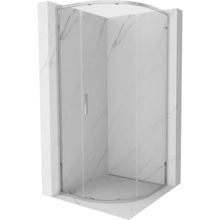 Mexen Exo-S semi-circular sliding shower cabin 70 x 70 cm, transparent, chrome - 8131-070-070-01-00
