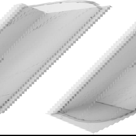 Mexen Exo semi-circular asymmetric sliding shower cabin 90 x 80 cm, transparent, chrome - 8131-090-080-01-00