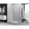 Mexen Exo semi-circular asymmetric sliding shower cabin 90 x 80 cm, transparent, chrome - 8131-090-080-01-00