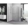 Mexen Exo-S asymmetric semi-circular sliding shower enclosure 90 x 80 cm, transparent, chrome - 8131-090-080-01-00