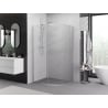Mexen Exo semi-circular asymmetric sliding shower cabin 90 x 80 cm, transparent, chrome - 8131-090-080-01-00
