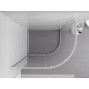 Mexen Exo-S asymmetrical semi-circular sliding shower cabin 100 x 80 cm, transparent, chrome - 8131-100-080-01-00
