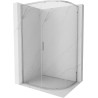 Mexen Exo-S asymmetrical semi-circular sliding shower cabin 100 x 90 cm, transparent, chrome - 8131-100-090-01-00