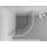 Mexen Exo semi-circular sliding shower enclosure 90 x 90 cm, transparent, chrome - 8131-090-090-01-00