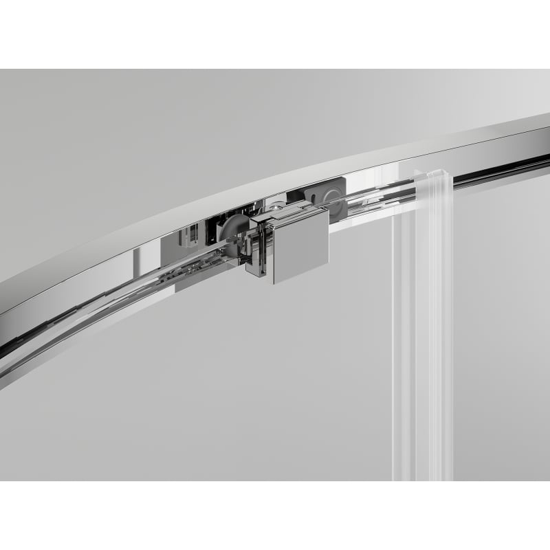 Mexen Exo-S semi-circular sliding shower cabin 90 x 90 cm, transparent, chrome - 8131-090-090-01-00