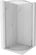 Mexen Exo semicircular sliding shower cabin 100 x 100 cm, transparent, chrome - 8131-100-100-01-00