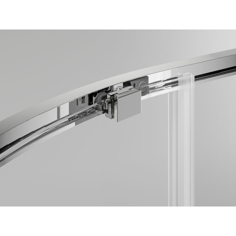 Mexen Exo Asymmetrical Semi-Circular Sliding Shower Enclosure 100 x 90 cm, Transparent, Chrome - 8131-100-090-01-00