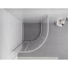 Mexen Exo-S semi-circular sliding shower cabin 100 x 100 cm, transparent, chrome - 8131-100-100-01-00