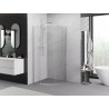 Mexen Exo-S semi-circular sliding shower cabin 100 x 100 cm, transparent, chrome - 8131-100-100-01-00