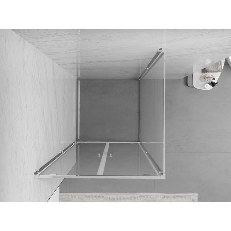 Mexen Exo-BR Duo pivot shower cabin 90 x 90 cm, transparent, chrome - 8182-090-090-01-00