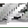 Mexen Exo shower cabin pivot 100 x 100 cm, transparent, chrome - 8182-100-100-01-00