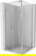 Mexen Exo shower enclosure pivot 100 x 100 cm, transparent, chrome - 8182-100-100-01-00