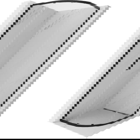 Mexen Exo semi-circular sliding shower cabin 70 x 70 cm, transparent, black - 8131-070-070-70-00