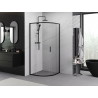Mexen Exo-S semi-circular sliding shower cabin 70 x 70 cm, transparent, black - 8131-070-070-70-00