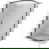 Mexen Exo semi-circular asymmetrical sliding shower cabin 90 x 80 cm, transparent, black - 8131-090-080-70-00
