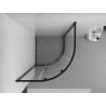 Mexen Exo semi-circular sliding shower cabin 80 x 80 cm, transparent, black - 8131-080-080-70-00