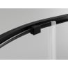 Mexen Exo-S asymmetric sliding semicircular shower enclosure 90 x 80 cm, transparent, black - 8131-090-080-70-00