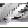Mexen Exo pivot shower cabin 80 x 70 cm, transparent, chrome - 8182-080-070-01-00