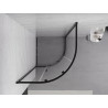 Mexen Exo-S semi-circular sliding shower cabin 90 x 90 cm, transparent, black - 8131-090-090-70-00