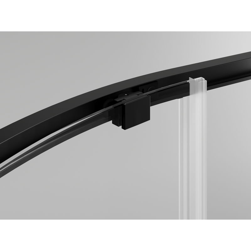 Mexen Exo semi-circular sliding shower cabin 90 x 90 cm, transparent, black - 8131-090-090-70-00