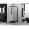 Mexen Exo-S semi-circular sliding shower enclosure 100 x 100 cm, transparent, black - 8131-100-100-70-00