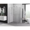 Mexen Exo-BR Duo swing shower cabin 100 x 70 cm, transparent, chrome - 8182-100-070-01-00