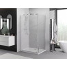 Mexen Exo-BR Duo pivot shower cabin 80 x 75 cm, transparent, chrome - 8182-080-075-01-00