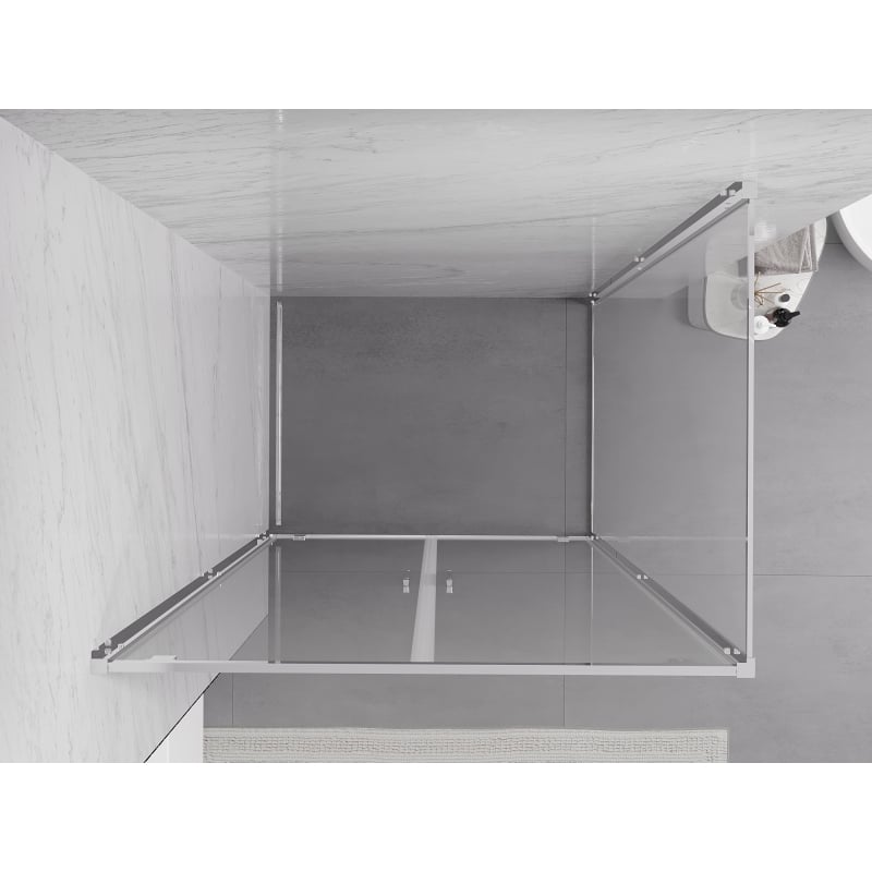 Mexen Exo shower enclosure 100 x 75 cm, transparent, chrome - 8182-100-075-01-00