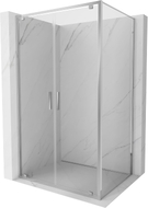 Mexen Exo-BR Duo swing shower cabin 100 x 80 cm, transparent, chrome - 8182-100-080-01-00