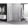 Mexen Exo Shower Enclosure Hinged 90 x 85 cm, Transparent, Chrome - 8182-090-085-01-00