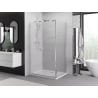 Mexen Exo Hinged Shower Enclosure 70 x 90 cm, Transparent, Chrome - 8182-070-090-01-00