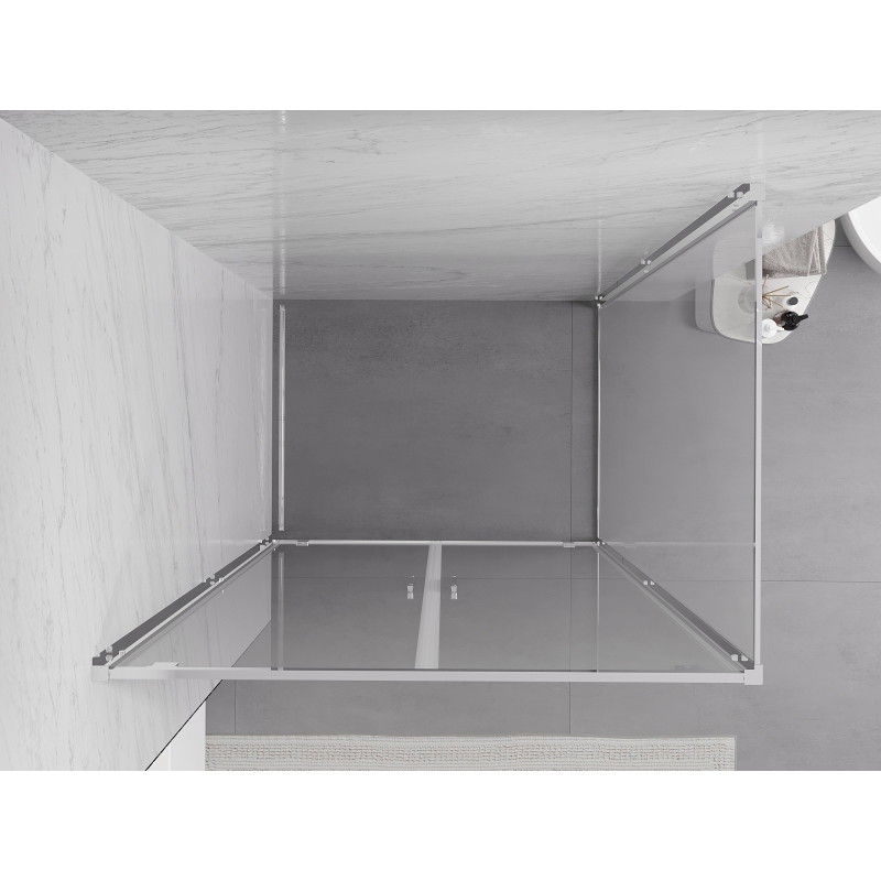 Mexen Exo-BR Duo hinged shower cabin 80 x 90 cm, transparent, chrome - 8182-080-090-01-00