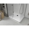 Mexen Lima folding shower enclosure 100 x 90 cm, transparent, black + Flat shower tray, white - 856-100-090-70-00-4010B