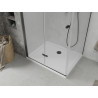 Mexen Lima folding shower enclosure 100 x 90 cm, transparent, black + Flat shower tray, white - 856-100-090-70-00-4010B