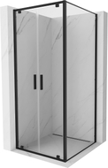 Mexen Exo-BR Duo pivot shower cabin 80 x 80 cm, transparent, black - 8182-080-080-70-00