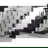 Mexen Exo shower enclosure swing 90 x 90 cm, transparent, black - 8182-090-090-70-00