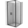 Mexen Exo shower enclosure hinged 90 x 90 cm, transparent, black - 8182-090-090-70-00